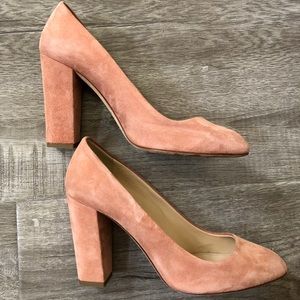 J. Crew Pink Suede Heels